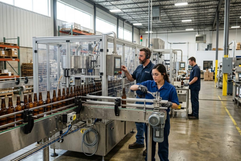 contract packaging automated bottling line clean facility co-packing supply chain - contract packaging
