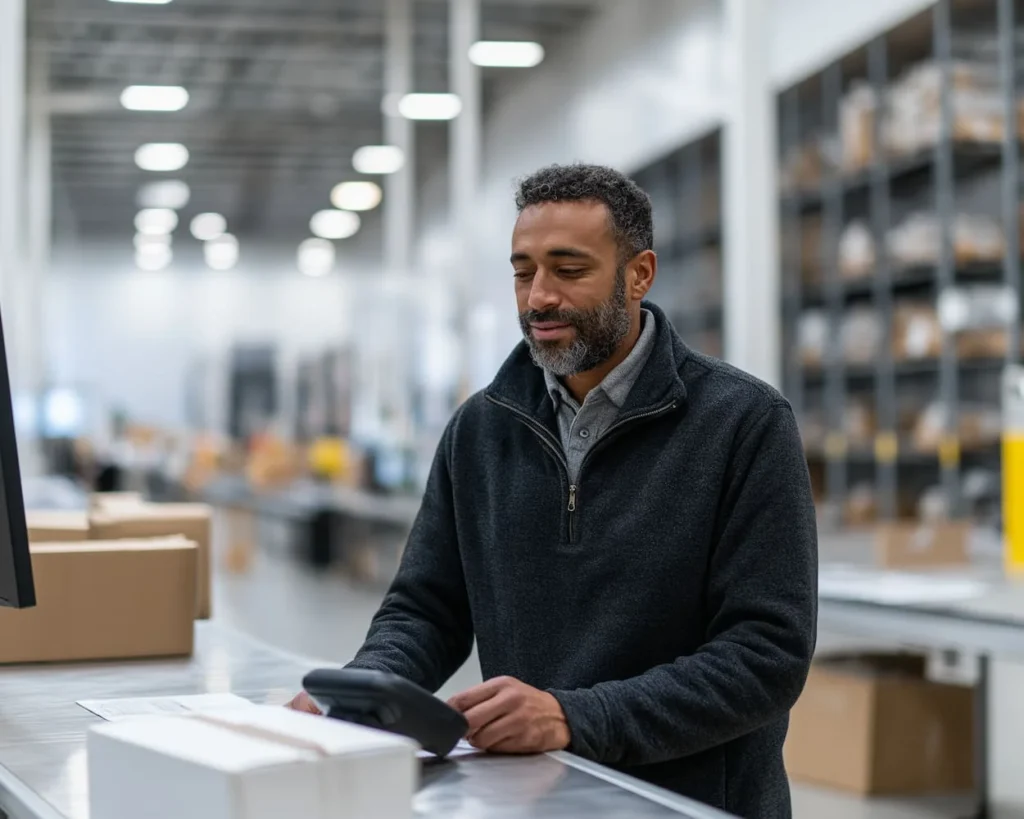 modern warehouse worker reverse logistics